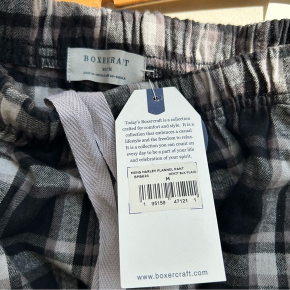 Boxercraft Mens Harley Flannel Pants Heritage Black Plaid Medium New - Picture 7 of 9